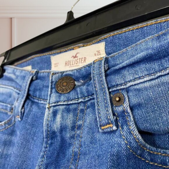 Hollister Super Skinny High-Rise Epic Flex Distressed Ripped Denim Jeans W26 L30 - Picture 4 of 14